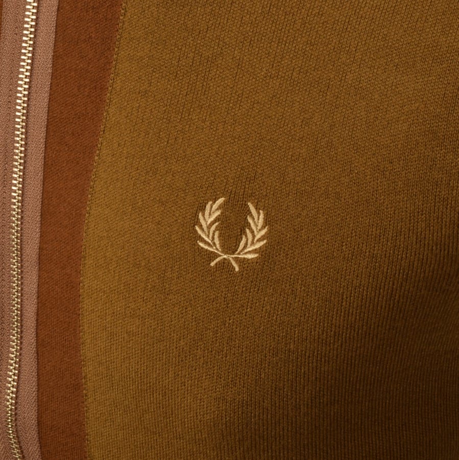 Alternative Image for ProductFred Perry Full Zip Knit Cardigan Brown3